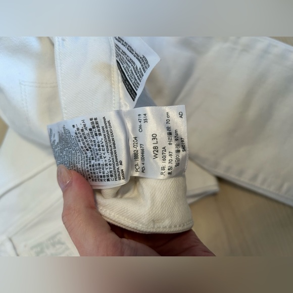 White Levi’s High-rise skinny jeans. Size 28 - Picture 4 of 5